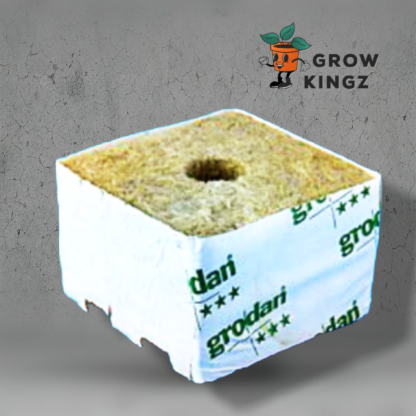 Grodan Delta 6,5, Kulturblock, 10 x 10 x 6,5 cm, kleines Loch 27/35*1 MID