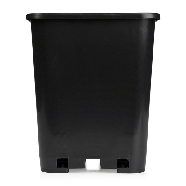 Topf, viereckig, schwarz, 18 x 18 x 23 cm, 6 L