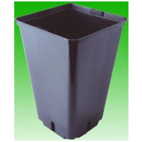 Topf, viereckig, schwarz, 14,5 x 14,5 x 22 cm, 3 L