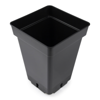 Topf, viereckig, schwarz, 20 x 20 x 27 cm, 7 L