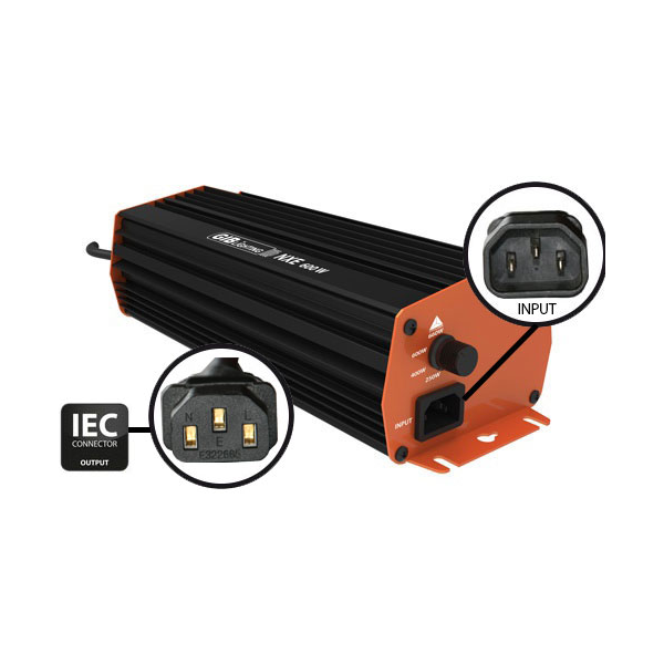 GIB Lighting NXE 600 W, elektronisches Vorschaltgerät, 4-Stufen regelbar, mit IEC-Connector
