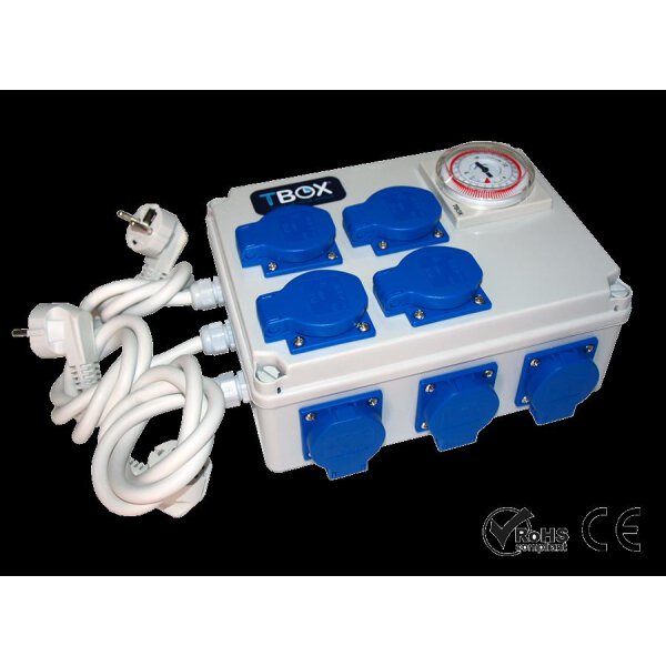 Tempo Box TBOX 12, Zeitschaltuhr, 230 V, max. Leistung 2520 W pro Anschluss, IP20