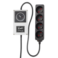 LUMii BLACK Zeitschaltuhr mit 4-fach Steckerleiste,...