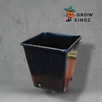 Topf, viereckig, schwarz, 25 x 25 x 26 cm, 11 L