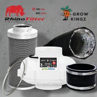 Grow Abluftset Prima Klima mit Rhino Aktivkohlefilter...