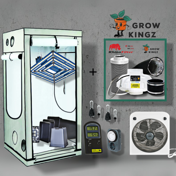 Homebox 100x100x220 cm Growbox Set LED Maxibright Daylight 300W Pro