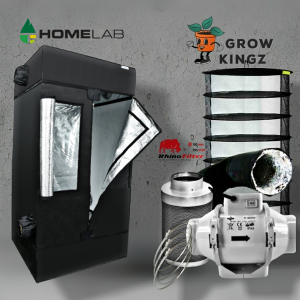 Homebox DryBox Set HomeLab 100 100x100x200 inkl. Trockennetz