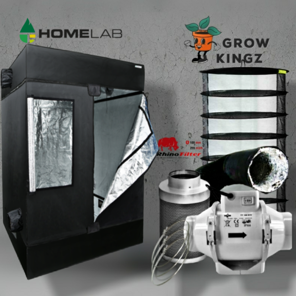 Homebox DryBox Set HomeLab 145 145x145x200 inkl. Trockennetz